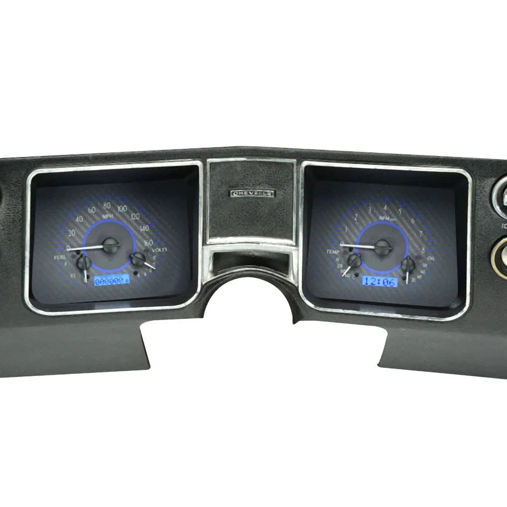 Dakota Digital 1968 Chevrolet Chevelle VHX Gauge Kit VHX-68C-CVL-Carbon Fiber Gauge Kit with Blue Display VHX-68C-CVL-C-B-Lionparts Powersports