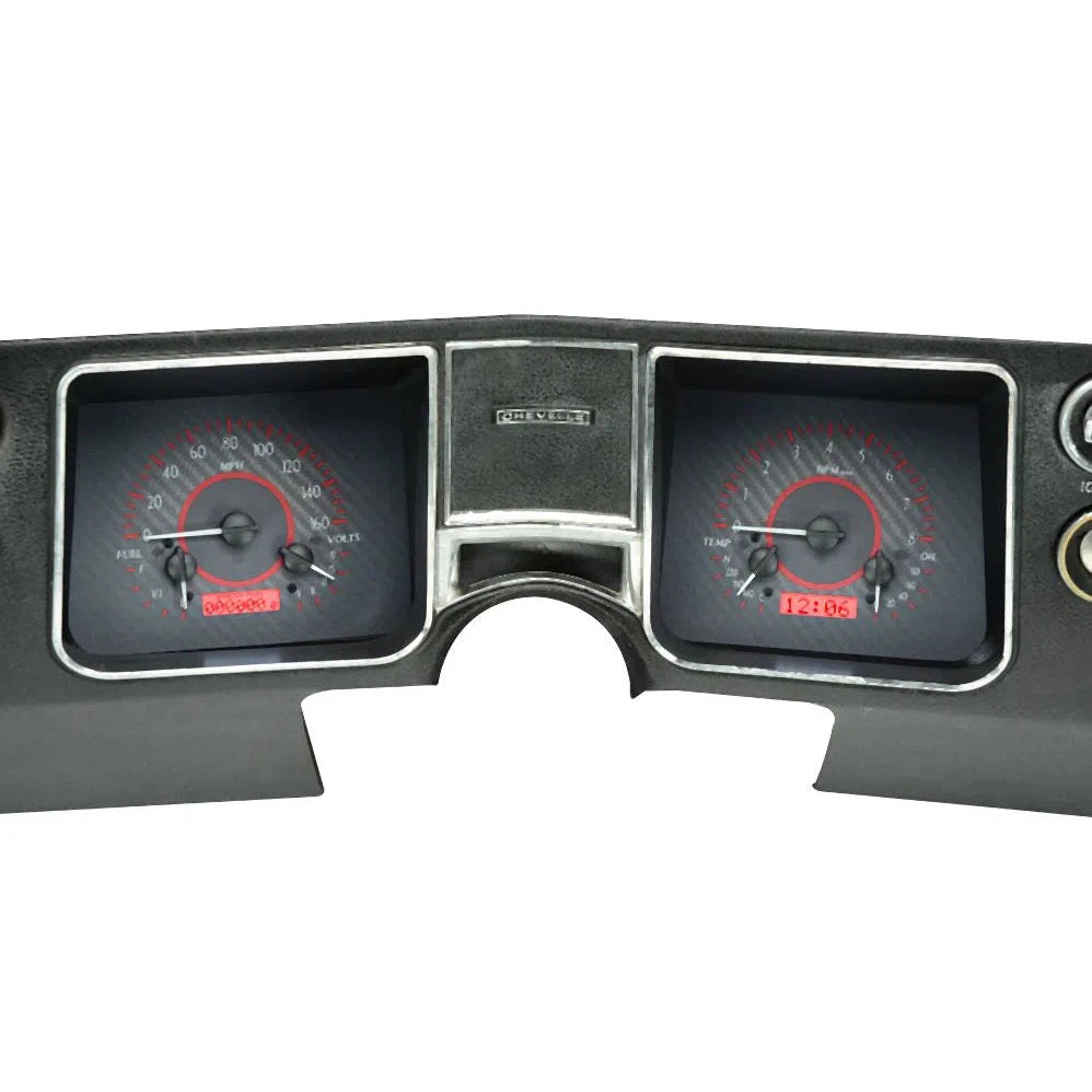 Dakota Digital 1968 Chevrolet Chevelle VHX Gauge Kit VHX-68C-CVL-Carbon Fiber Gauge Kit with Red Display VHX-68C-CVL-C-R-Lionparts Powersports