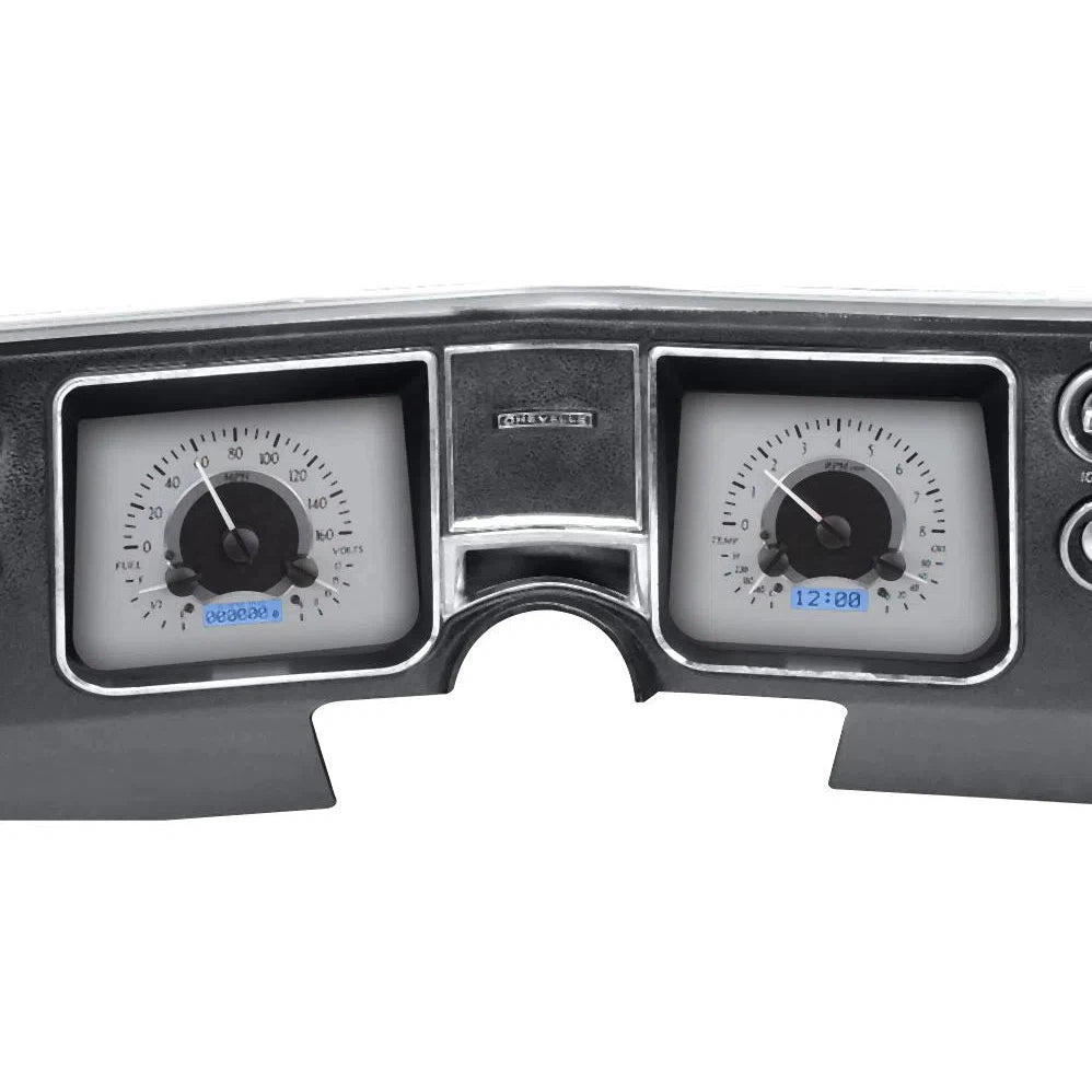 Dakota Digital 1968 Chevrolet Chevelle VHX Gauge Kit VHX-68C-CVL-Silver Gauge Kit with Blue Display VHX-68C-CVL-S-B-Lionparts Powersports