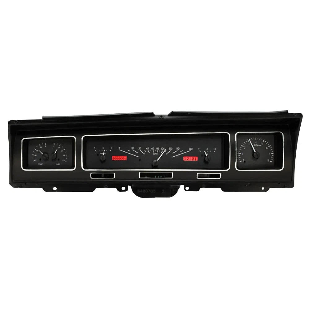 Dakota Digital 1968 Chevrolet Impala VHX Gauge Kit VHX-68C-IMP-Black Panel Gauge Kit with Red Display VHX-68C-IMP-K-R-Lionparts Powersports