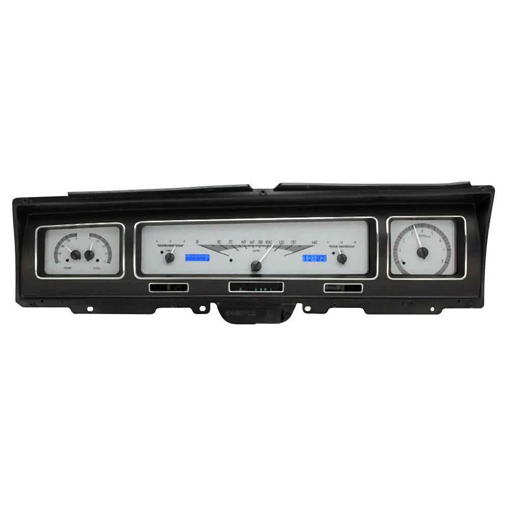 Dakota Digital 1968 Chevrolet Impala VHX Gauge Kit VHX-68C-IMP-Silver Gauge Kit with Blue Display VHX-68C-IMP-S-B-Lionparts Powersports