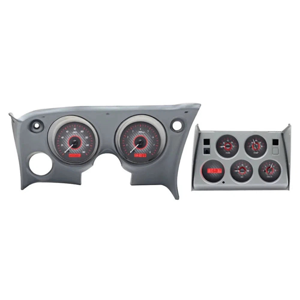 Dakota Digital 1968-1977 Chevrolet Corvette VHX Gauge Kit VHX-68C-VET-Carbon Fiber Gauge Kit with Red Display VHX-68C-VET-C-R-Lionparts Powersports