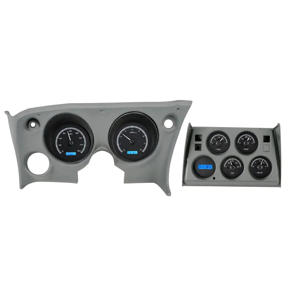 Dakota Digital 1968-1977 Chevrolet Corvette VHX Gauge Kit VHX-68C-VET-Black Panel Gauge Kit with Blue Display VHX-68C-VET-K-B-Lionparts Powersports