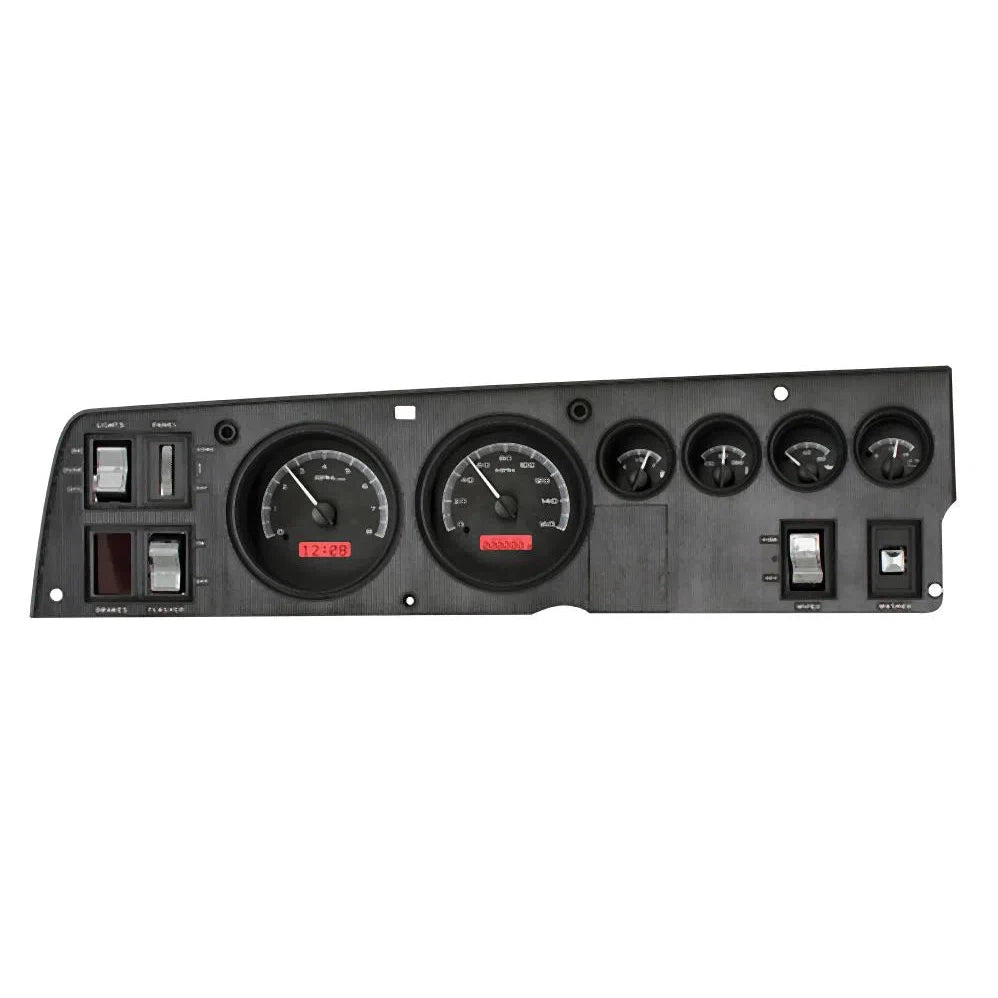 Dakota Digital 1968-1970 Dodge Charger/ Rallye B-Body VHX Gauge Kit VHX-68D-CHG-Black Panel Gauge Kit with Red Display VHX-68D-CHG-K-R-Lionparts Powersports