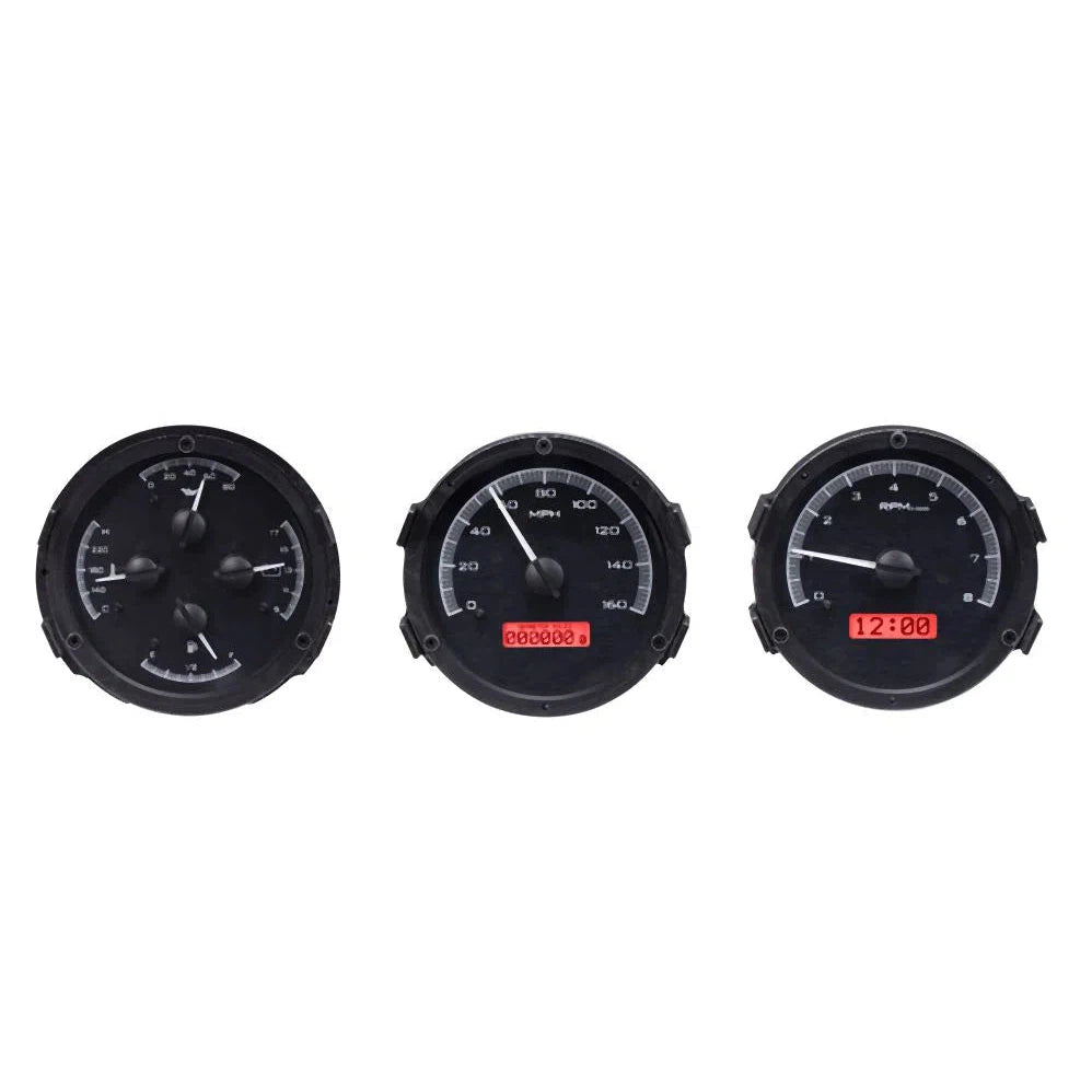 Dakota Digital 1968-1969 Oldsmobile Cutlass VHX Gauge Kit VHX-68O-CUT-Black Panel Gauge Kit with Red Display VHX-68O-CUT-K-R-Lionparts Powersports