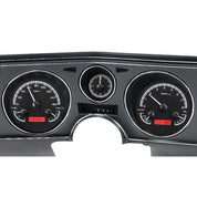 Dakota Digital 1969 Chevrolet Chevelle/ El Camino VHX Gauge Kit with Analog Clock VHX-69C-CVA-Black Panel Gauge Kit with Analog Clock with Red Display VHX-69C-CVA-K-R-Lionparts Powersports