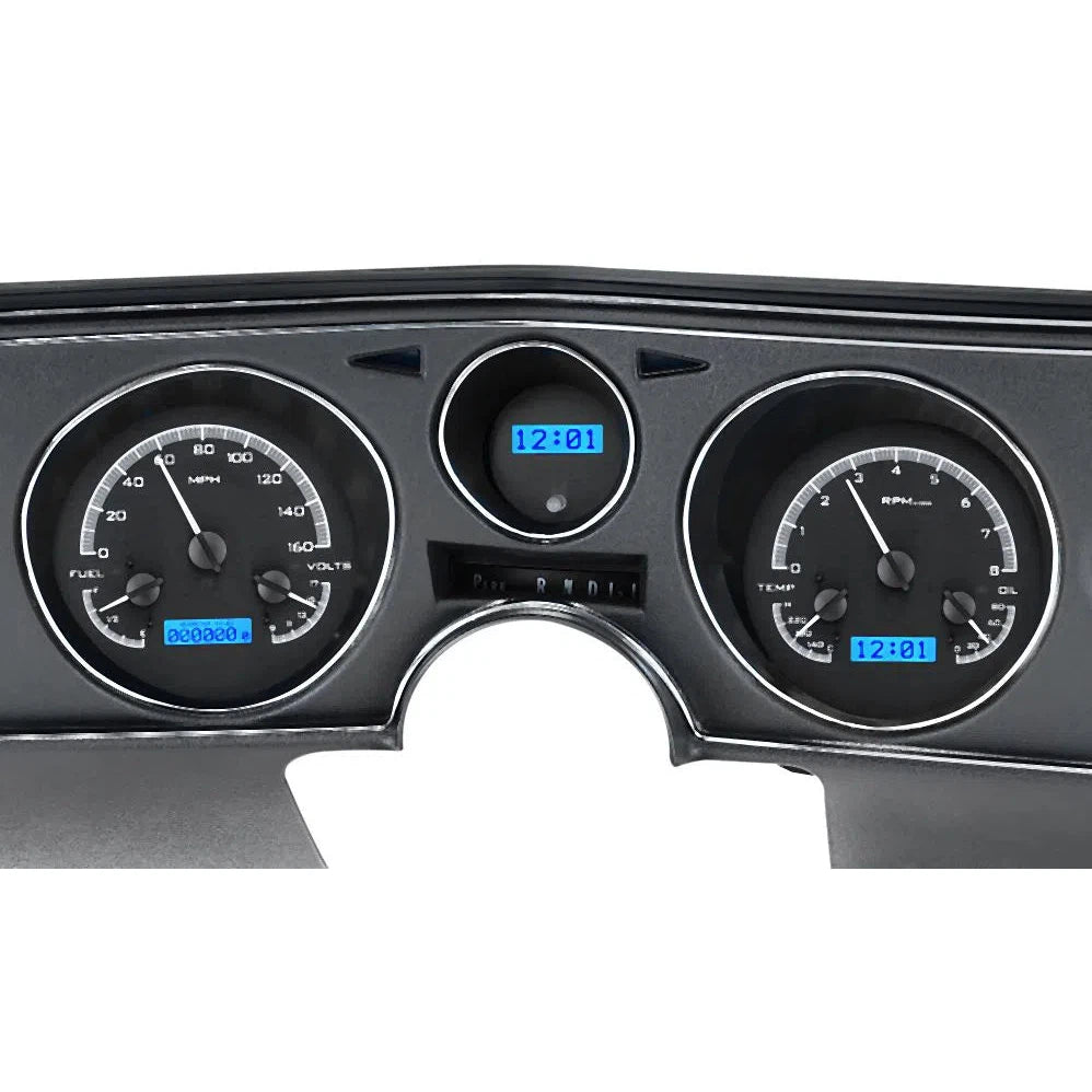 Dakota Digital 1969 Chevrolet Chevelle/ El Camino VHX Gauge Kit VHX-69C-CVL-Black Panel Gauge Kit with Blue Display VHX-69C-CVL-K-B-Lionparts Powersports