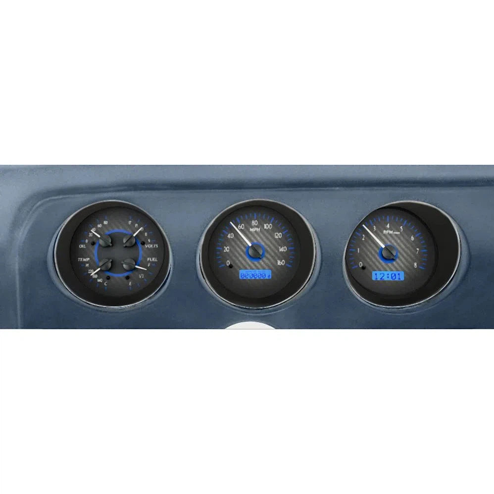 Dakota Digital 1969 Pontiac GTO VHX Gauge Kit VHX-69P-GTO-Carbon Fiber Gauge Kit with Blue Display VHX-69P-GTO-C-B-Lionparts Powersports