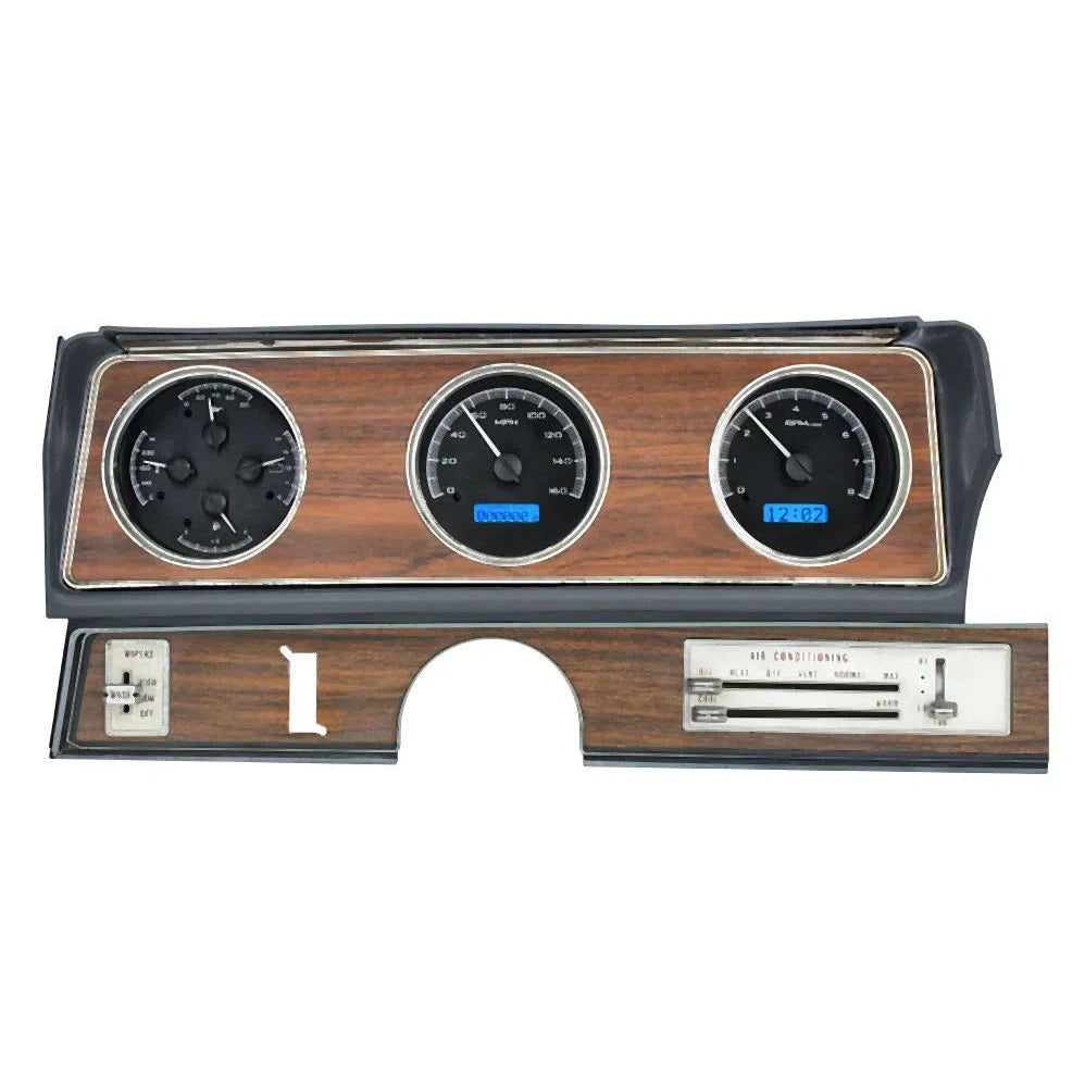 Dakota Digital 1970-1972 Oldsmobile Cutlass VHX Gauge Kit VHX-70O-CUT-Black Panel Gauge Kit with Blue Display VHX-70O-CUT-K-B-Lionparts Powersports