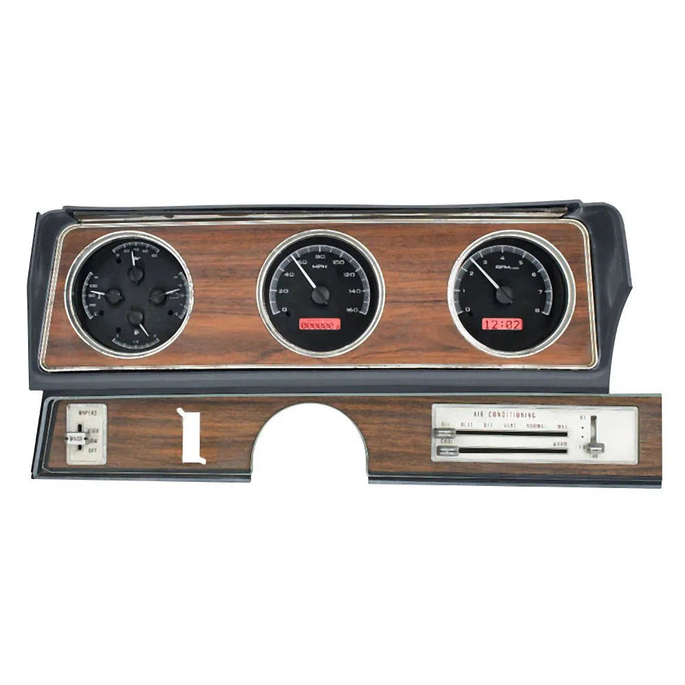 Dakota Digital 1970-1972 Oldsmobile Cutlass VHX Gauge Kit VHX-70O-CUT-Black Panel Gauge Kit with Red Display VHX-70O-CUT-K-R-Lionparts Powersports