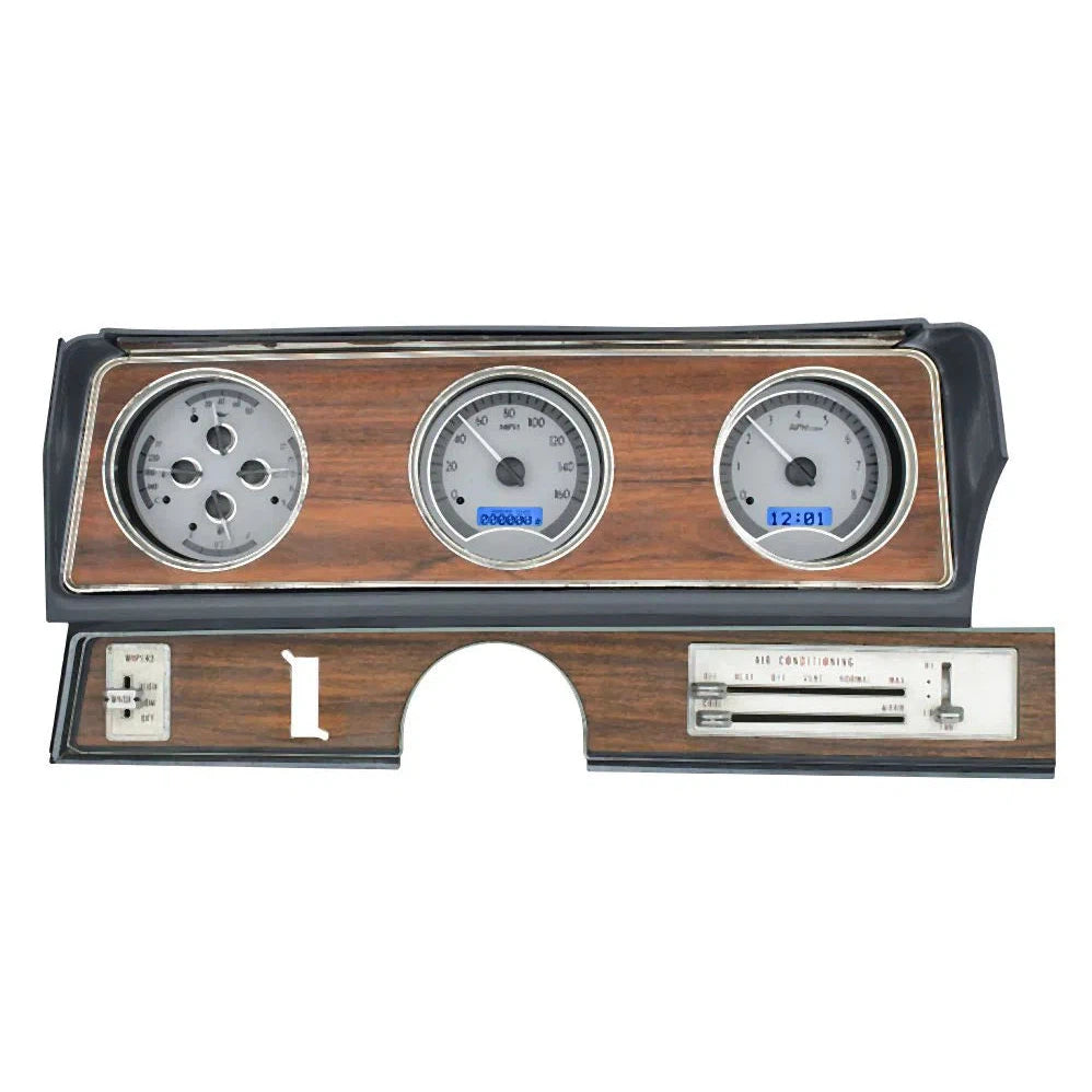 Dakota Digital 1970-1972 Oldsmobile Cutlass VHX Gauge Kit VHX-70O-CUT-Silver Gauge Kit with Blue Display VHX-70O-CUT-S-B-Lionparts Powersports