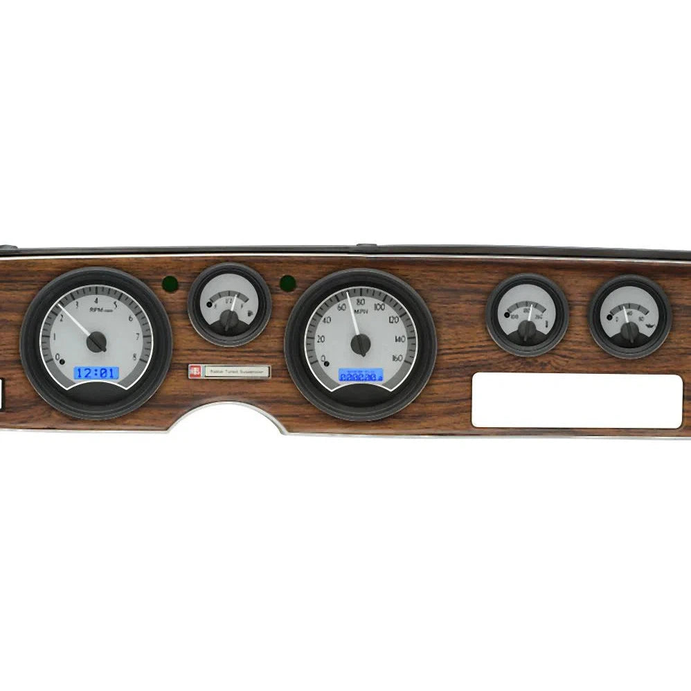 Dakota Digital 1970-1981 Pontiac VHX Gauge Kit VHX-70P-FIR-Silver Gauge Kit with Blue Display VHX-70P-FIR-S-B-Lionparts Powersports