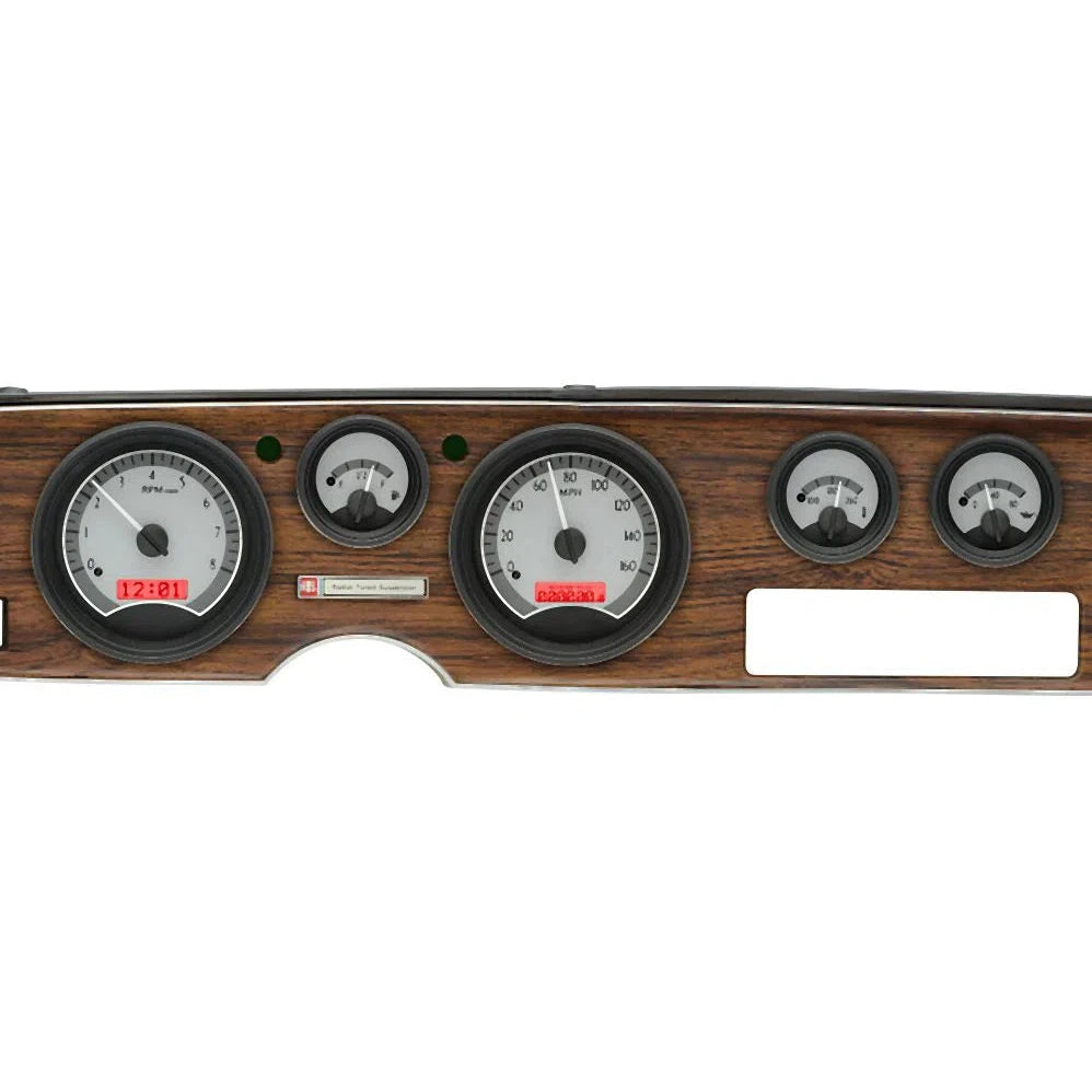 Dakota Digital 1970-1981 Pontiac VHX Gauge Kit VHX-70P-FIR-Silver Gauge Kit with Red Display VHX-70P-FIR-S-R-Lionparts Powersports