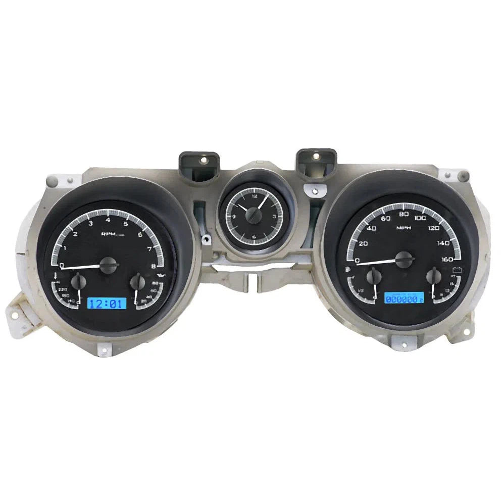 Dakota Digital 1971-1973 Ford Mustang VHX Gauge Kit VHX-71F-MUS-Black Panel Gauge Kit with Blue Display VHX-71F-MUS-K-B-Lionparts Powersports