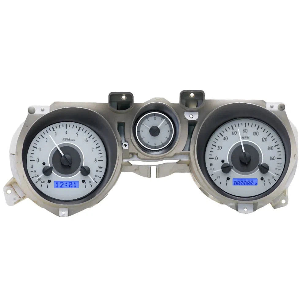 Dakota Digital 1971-1973 Ford Mustang VHX Gauge Kit VHX-71F-MUS-Silver Gauge Kit with Blue Display VHX-71F-MUS-S-B-Lionparts Powersports