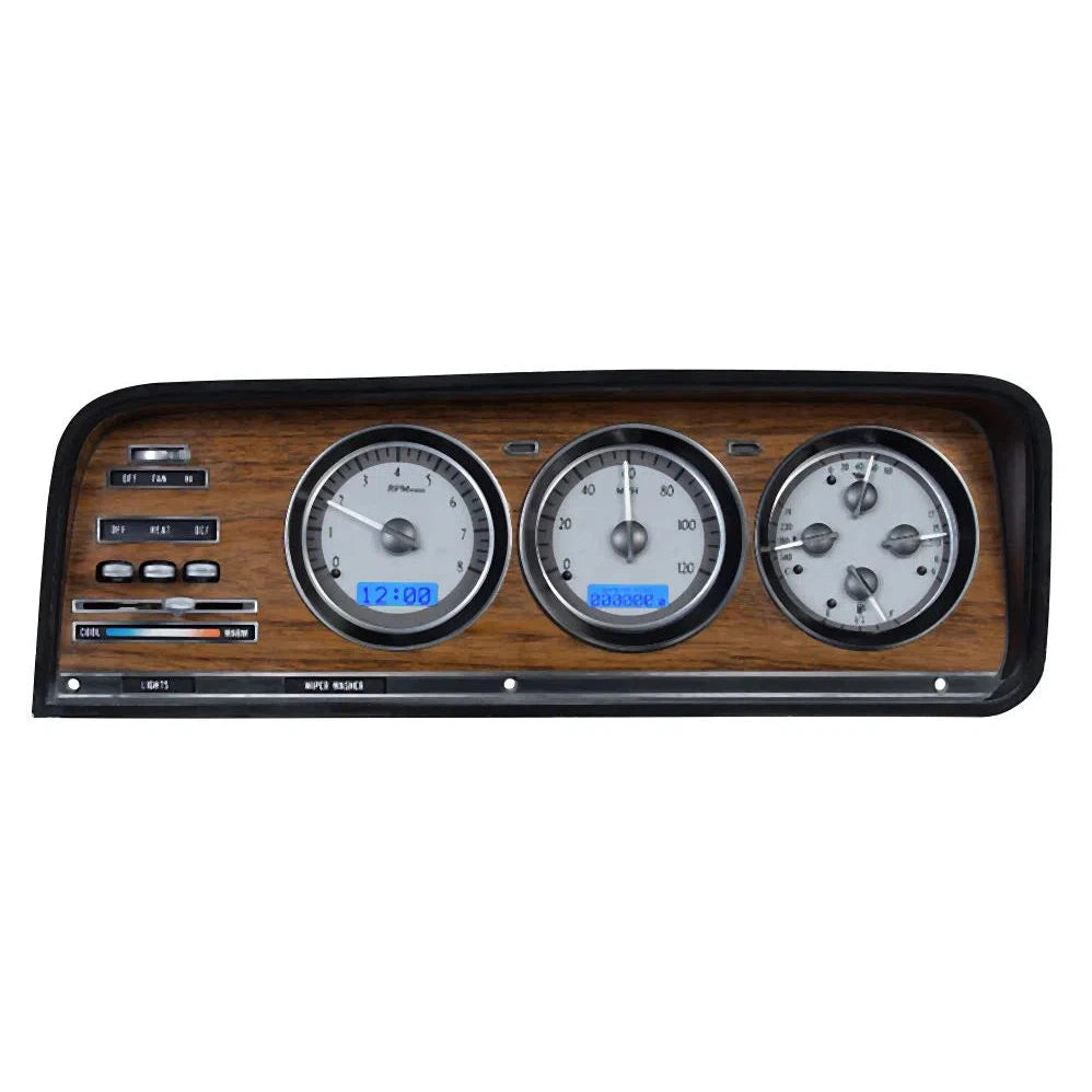 Dakota Digital 1973-1985 Jeep Wagoneer / J-Trucks VHX Gauge Kit VHX-73J-WAG-Silver Gauge Kit with Blue Display VHX-73J-WAG-S-B-Lionparts Powersports