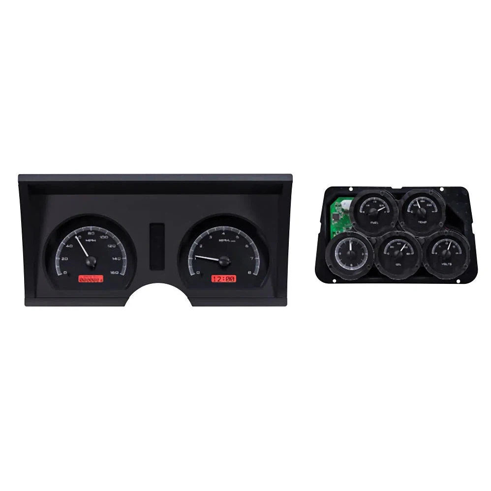 Dakota Digital 1978-1982 Chevrolet Corvette VHX Gauge Kit with Analog Clock VHX-78C-VTA-Black Panel Gauge Kit with Analog Clock with Red Display VHX-78C-VTA-K-R-Lionparts Powersports