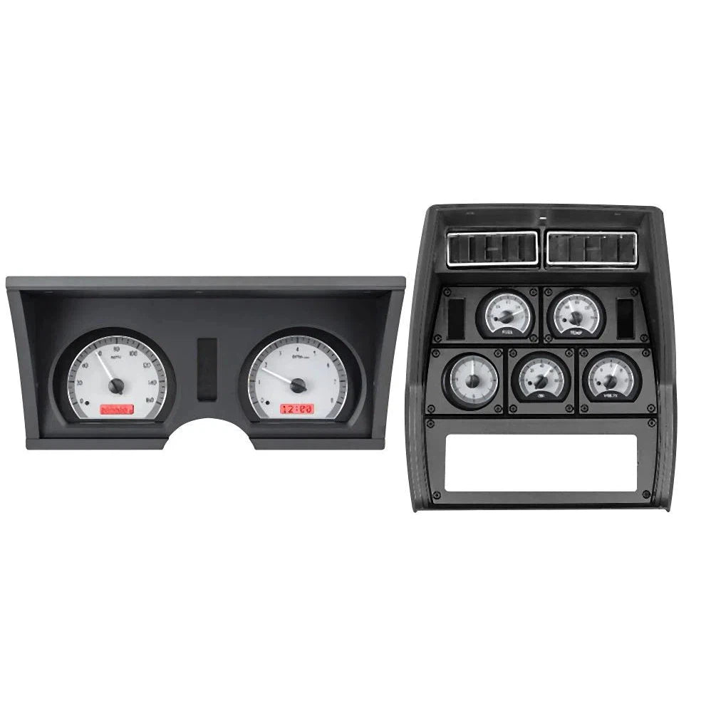 Dakota Digital 1978-1982 Chevrolet Corvette VHX Gauge Kit with Analog Clock VHX-78C-VTA-Silver Gauge Kit with Analog Clock with Red Display VHX-78C-VTA-S-R-Lionparts Powersports