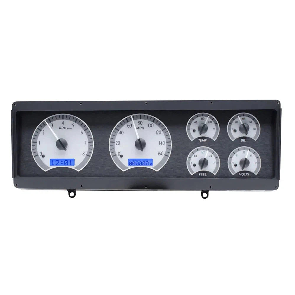 Dakota Digital 1978-1988 Oldsmobile Cutlass VHX Gauge Kit VHX-78O-CUT-Silver Gauge Kit with Blue Display VHX-78O-CUT-S-B-Lionparts Powersports