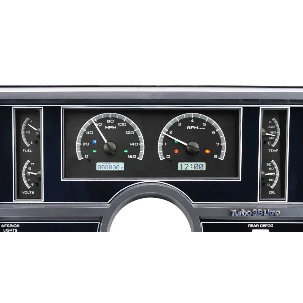 Dakota Digital 1984-1987 Buick Regal VHX Gauge Kit VHX-84B-REG-Black Panel Gauge Kit with White Display VHX-84B-REG-K-W-Lionparts Powersports