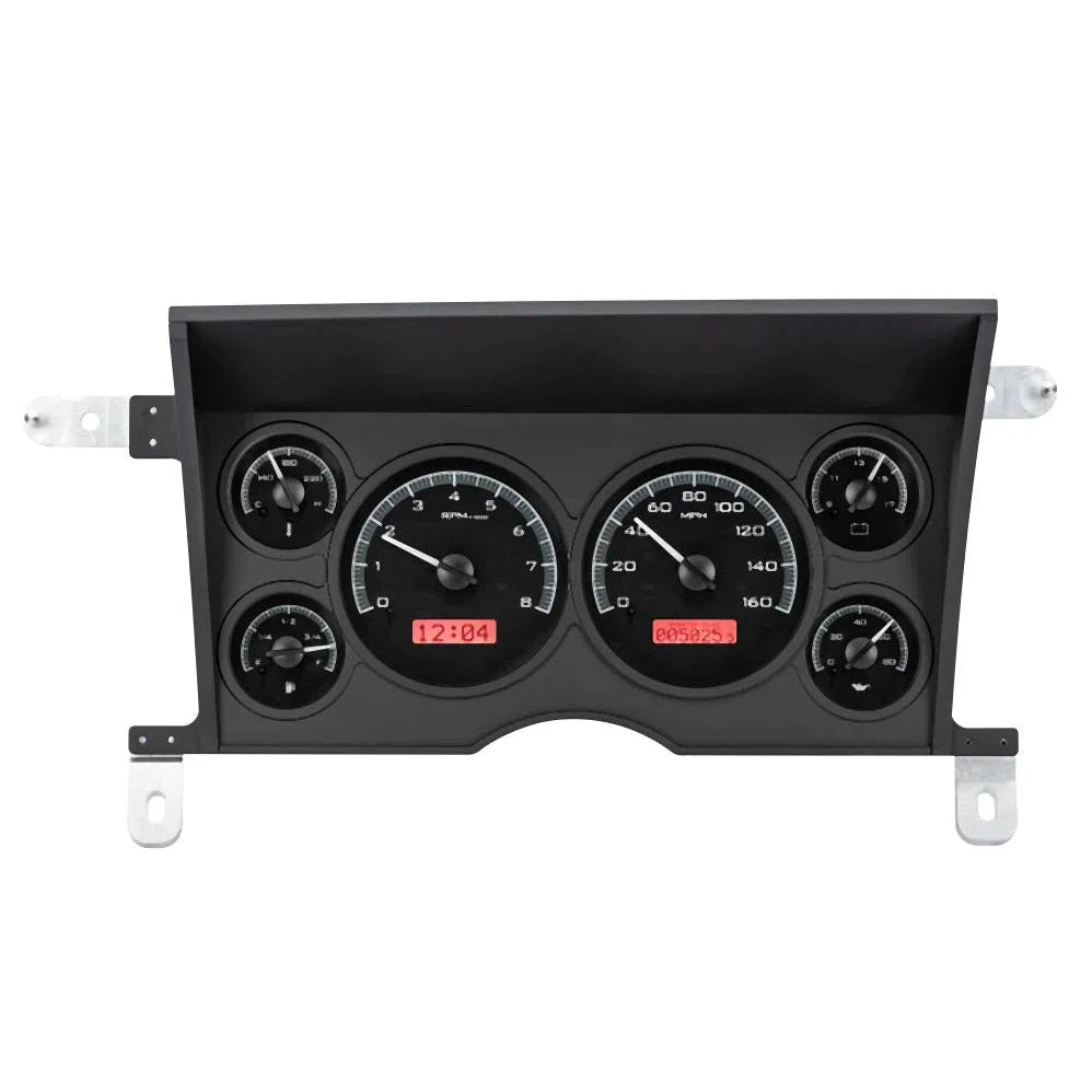 Dakota Digital 1986-1993 Chevrolet S-10 GMC S-15 VHX Gauge Kit VHX-86C-S10-Black Panel Gauge Kit with Red Display VHX-86C-S10-K-R-Lionparts Powersports