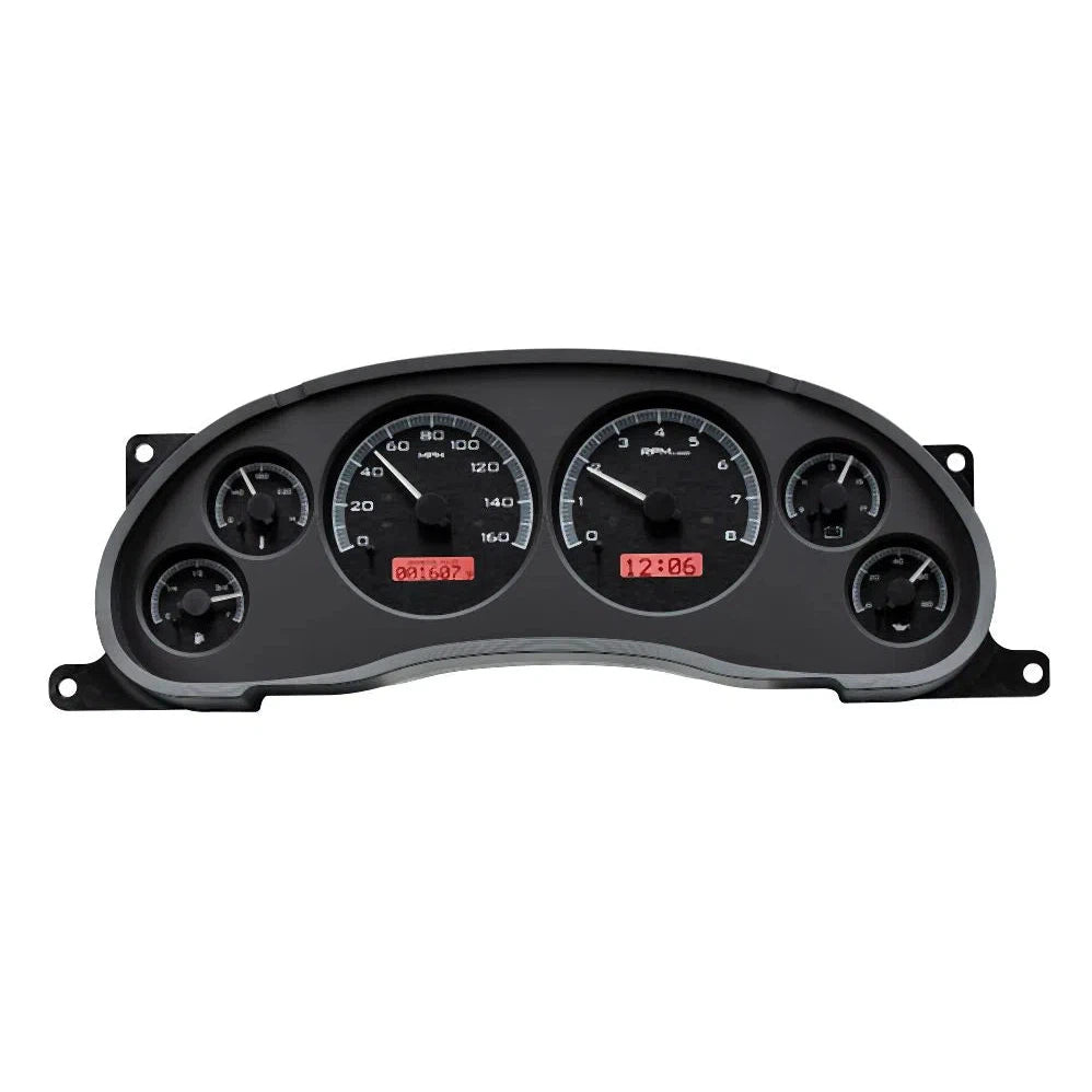 Dakota Digital 1994-2004 Ford Mustang VHX Gauge Kit VHX-94F-MUS-Black Panel Gauge Kit with Red Display VHX-94F-MUS-K-R-Lionparts Powersports