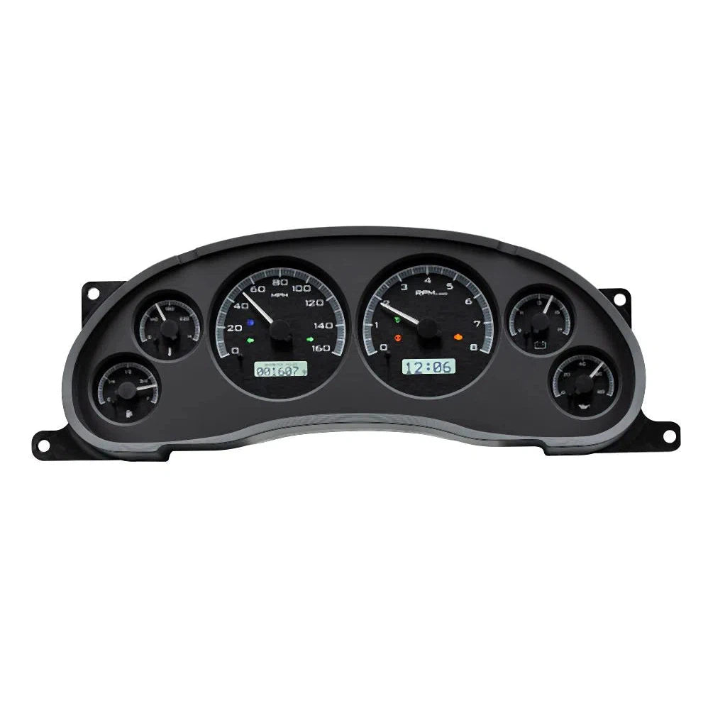 Dakota Digital 1994-2004 Ford Mustang VHX Gauge Kit VHX-94F-MUS-Black Panel Gauge Kit with White Display VHX-94F-MUS-K-W-Lionparts Powersports