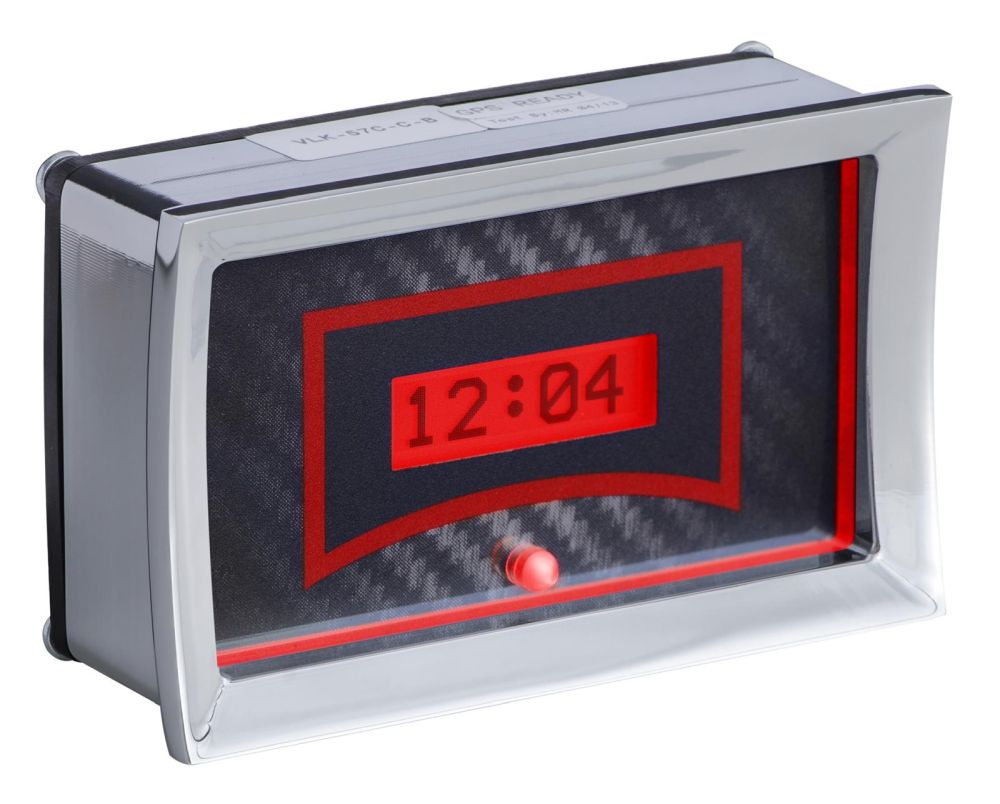 1957 Chevy Car Digital Clock, Carbon Fiber Style Face, Red Display