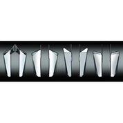 National Cycle Lower Deflectors for Switchblade Windshield 16.00" Chrome N76601