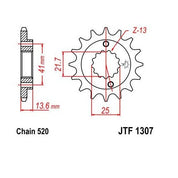 Steel Front Sprocket 14T for Street KAWASAKI ZX636 ZX-6R 2003-2004