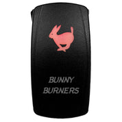 DragonFire Racing Laser-Etched Dual LED Switch - Bunny Burner on/off - Red - 04-0069