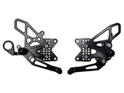 Vortex Racing Adjustable Rear Set Black - RS188K