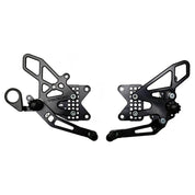 Vortex Racing Adjustable Rear Set Black - RS188K