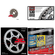 530 BMXR Chain Nat w/ Wax,Front & Rear Sprocket Kit KAW ZX900C Ninja ZX-9R 98-99