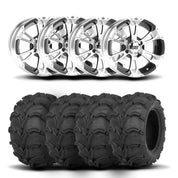 ITP SS112 14" Machined Black Wheels And Mud Lite XTR Tires [27x9-14]