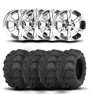 ITP SS112 14" Machined Black Wheels And Mud Lite XTR Tires [27x9-14]