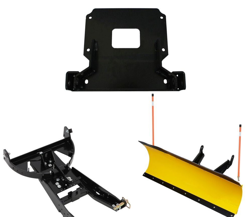 Denali Black UTV Snow Plow Kit For Polaris Ranger XP 1000 Trail Boss 2019-2020