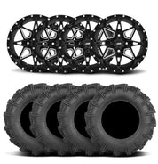 ITP Tornado 15" Matte Black Wheels And Cryptid Tires [32x10-15]