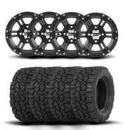 ITP SS212 14" Matte Black Wheels And Ultra Cross R-Spec Tires [30x10-14]