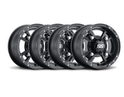 ITP Set of 4 SS112 Sport Alloy Wheel Black 10x5 4/144 3+2