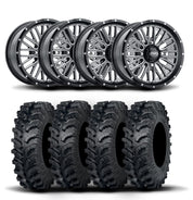 ITP Momentum 15" Machined Black Wheels And MT911 Tires [32x10-15]