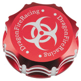 DragonFire Racing Billet Gas Cap for Polaris UTVs - Red - Biohazard Logo - 04-1802
