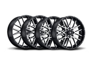 ITP Set of Four Storm Series Hurricane Wheels Machined Black 18x6.5 4/137 4+2.5