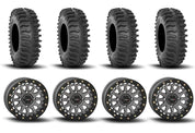 System 3 SB-6 Beadlock Gun Metal Grey 15" Wheels And XT400 Tires [32x10R-15]