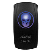 DragonFire Racing Laser-Etched Dual LED Switch - Zombie Lights on/off - Blue - 04-0076