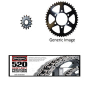 520H Heavy-Duty Chain Natural, Front & Rear St Sprocket Kit KAWASAKI ZX636 03-06
