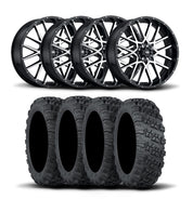 ITP Hurricane 20" Machined Black Wheels And Versa Cross XTR Tires [33x10-20]