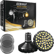 XK Glow LED Turn Signal and Lens Kit Dual Bullet White/Amber - XK1157B-WA-S