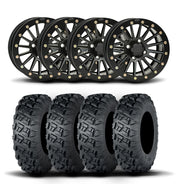 ITP SD Single 15" Matte Black Wheels And Versa Cross XTR Tires [33x10-15]