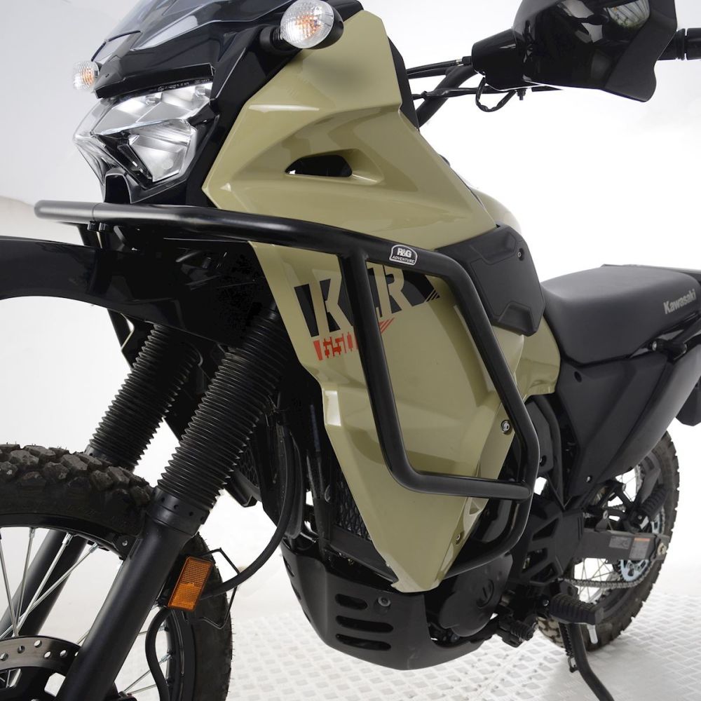 R&G Racing Black Adventure Bars For 2022-2024 Kawasaki KLR650 AB0088BK